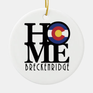 HOME Breckenridge CO Ceramic Ornament