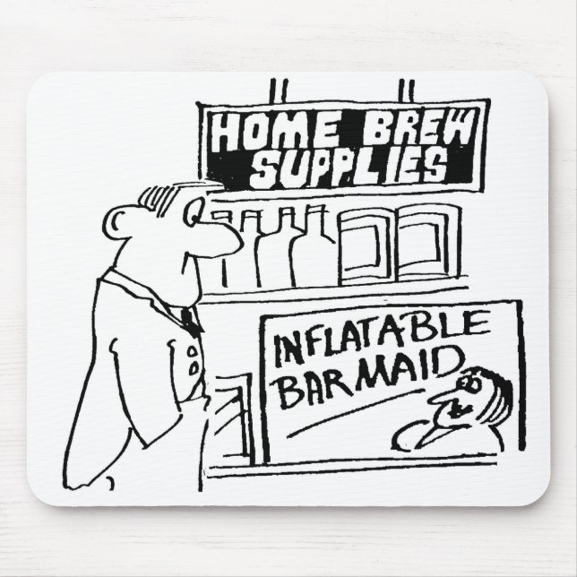 Home Brew Shop has Inflatable Barmaid Mouse Pad (Front)