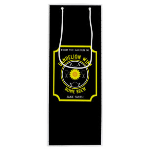 Home Brewed Dandelion Wine Custom Gift Bag