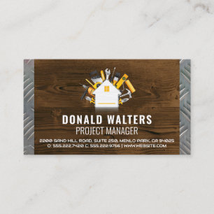 Home Build Construction Tools Wood Steel Business Card