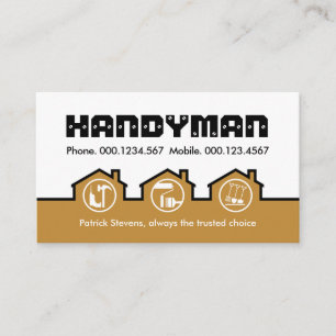 Home Building House Brown Layers Business Card