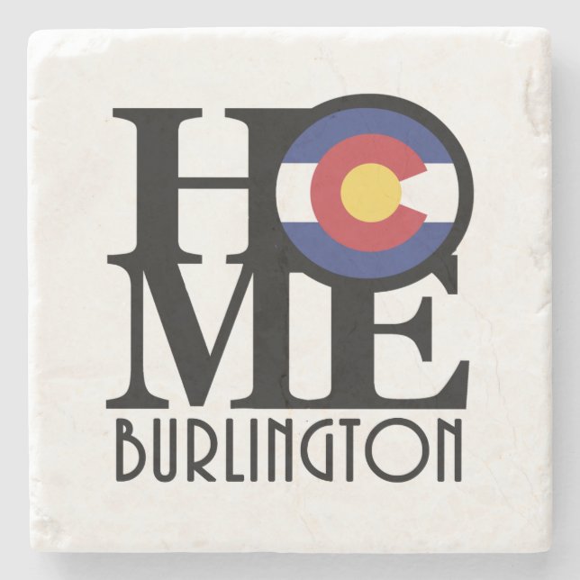 HOME Burlington Colorado Stone Coaster (Front)