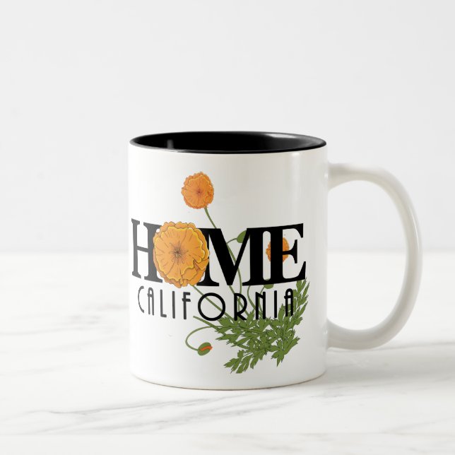 HOME California Poppies 11oz Two-Tone Coffee Mug (Right)