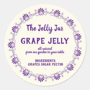 Home Canned Grape Jelly Your Company Name Label