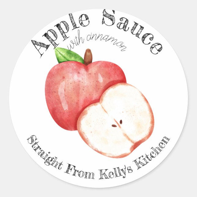 Home Canning Apple cinnamon Sauce Food Label (Front)