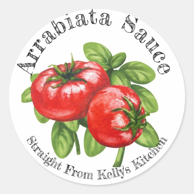 Home Canning Business Arrabiata Pasta Sauce Label (Front)