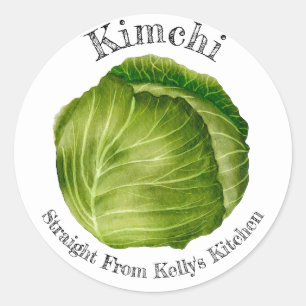 Home Canning Business Cabbage Kimchi Food Label