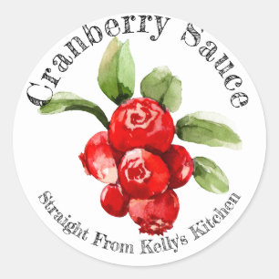 Home Canning Business Cranberry Sauce Food Label