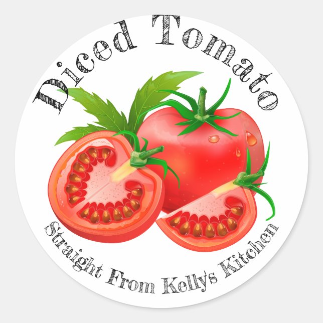 Home Canning Business Diced Tomato Étiquette alime (Devant)