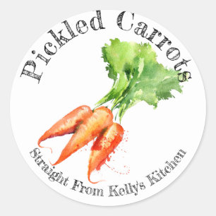 Home Canning Business Pickled Carrots Food Label