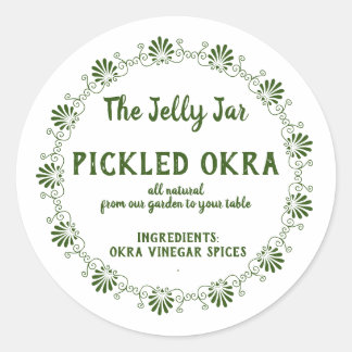 Home Canning Business Pickled Okra Food Label