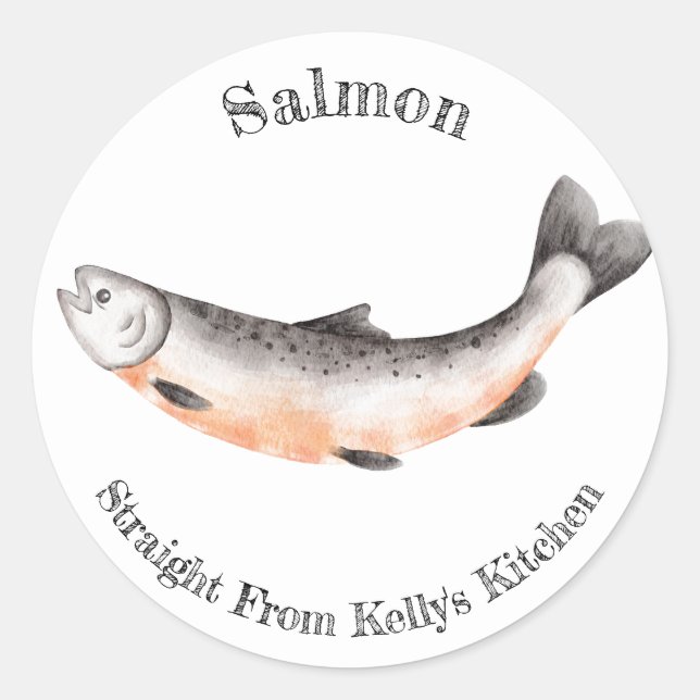 Home Canning Business Salmon Food Label (Front)