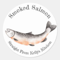 Home Canning Business Smoked Salmon Food Label