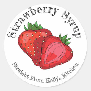 Home Canning Business Strawberry Syrup Food Label