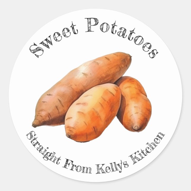 Home Canning Business Sweet Potatoes Food Label (Front)