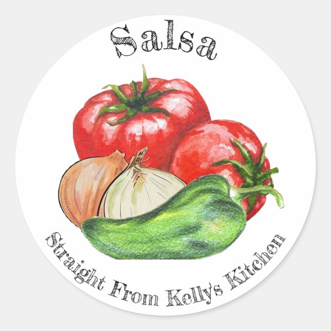 Home Canning Business Tomato Salsa Food Label (Front)
