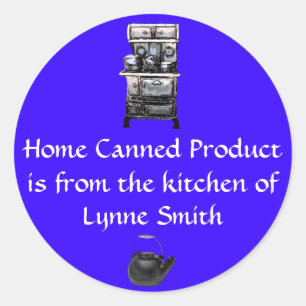 Home Canning Label Old Stove, personalized