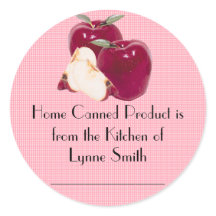 Home Canning Labels -- with apple