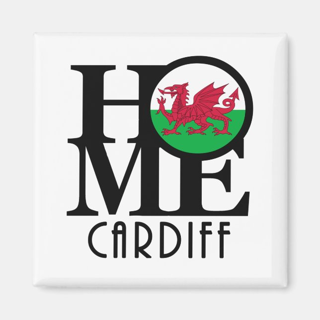 HOME Cardiff Wales Magnet (Front)