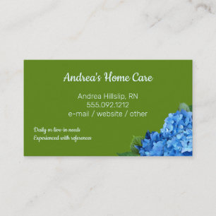 Home Care Blue Hydrangeas Cartes de visite personn
