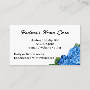 Home Care Blue Hydrangeas Cartes de visite personn