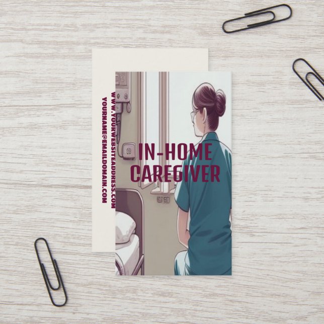 Home Caregiver Business Card (Front/Back In Situ)