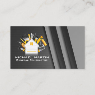 Home Carpentry Tools General Contractor Business Card
