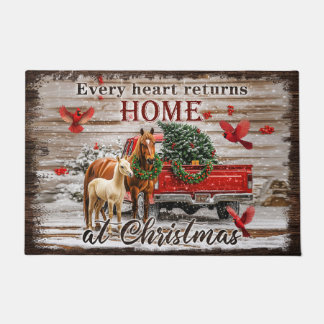 Home Christmas Doormat – Festive Welcome Mat for F