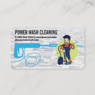 Home Cleaning Power Washing Carpet Cleaners Business Card