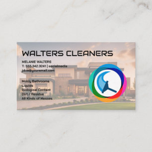 Home Cleaning Services House Living Room Business Card