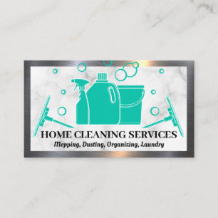 Home Cleaning Supplies   Soap Bubbles Business Card