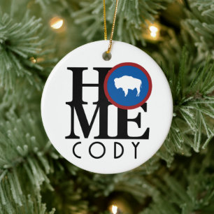 HOME Cody Wyoming Ceramic Ornament