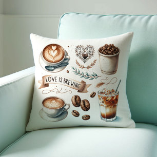 Home Coffee Bar Throw Pillows