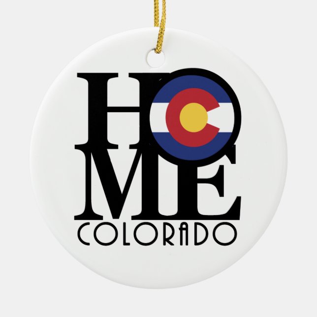 HOME Colorado Ceramic Ornament (Front)