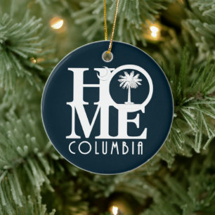 HOME Columbia South Carolina Ceramic Ornament
