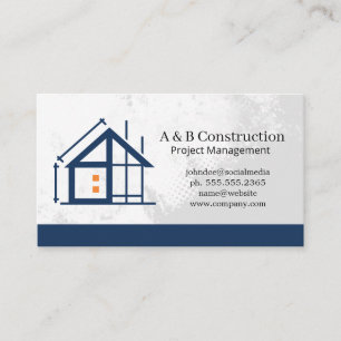 Home Construction   Project Builder Architect Business Card