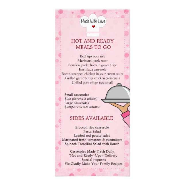 Home Cooked Meals Rack card (Back)