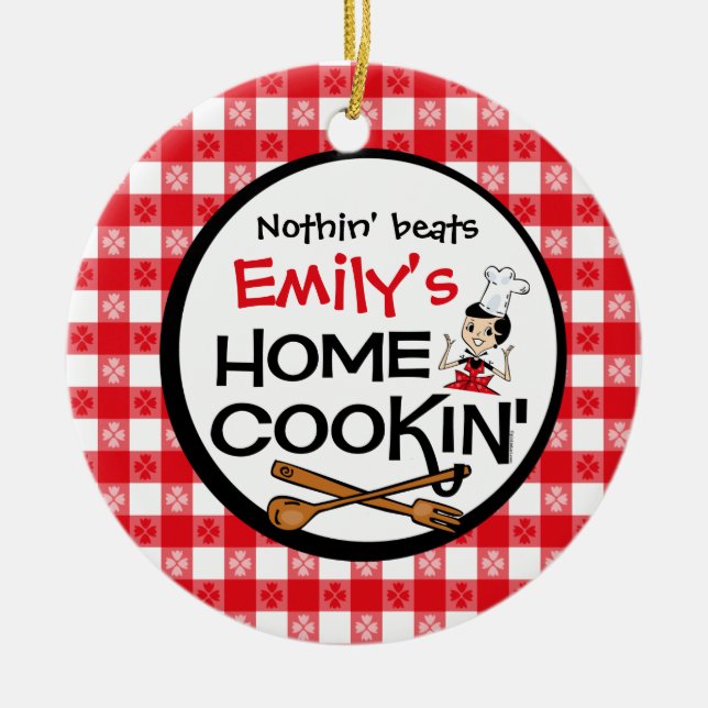 Home Cookin' Personalized Ornament (Front)