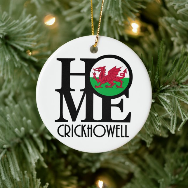 HOME Crickhowell Wales Ceramic Ornament (Tree)