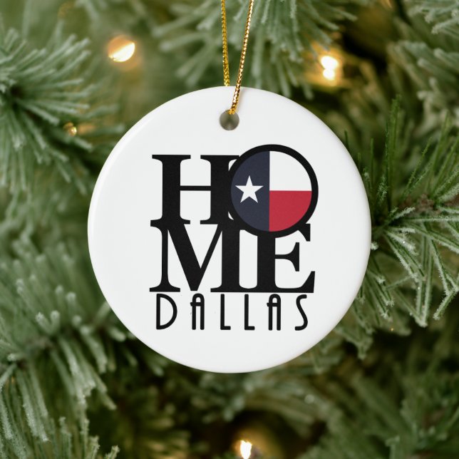 HOME Dallas Texas Ceramic Ornament (Tree)