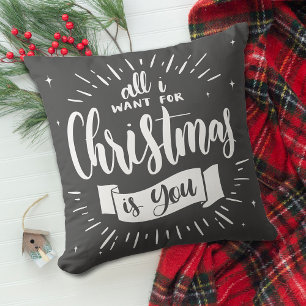 Home Decor Festive Snowflake Grey Throw Pillow