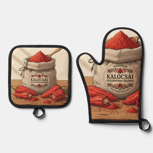 Home Decor, Küchenhelfer, Topflappen und Handschuh Oven Mitt & Pot Holder Set (Front)