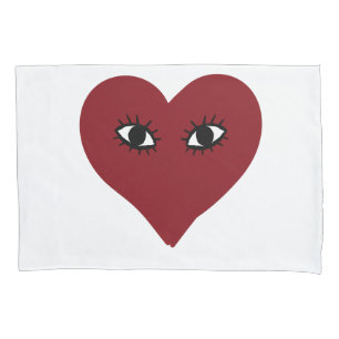 Home Decor Red Heart Pillowcase