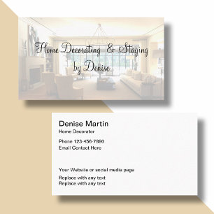 Home Decorating And Staging Business Card