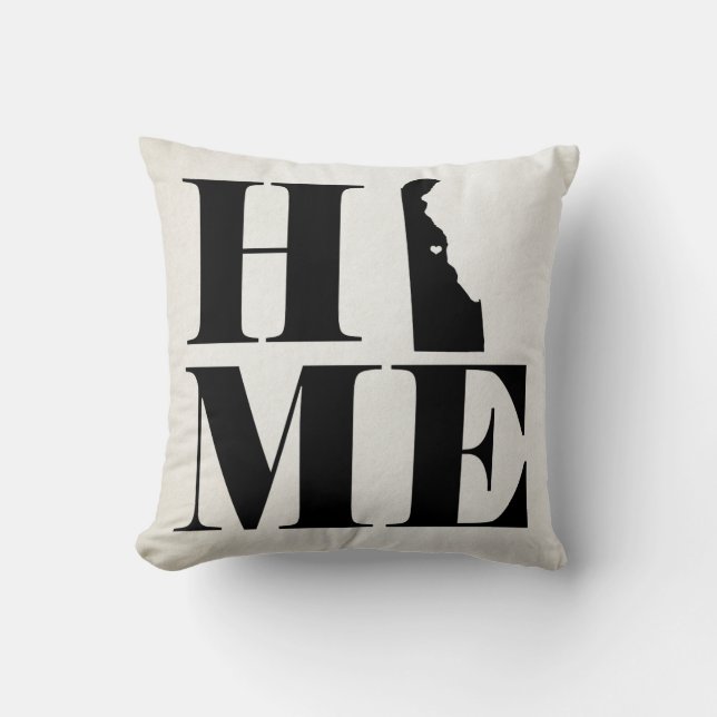 Home Delaware State Pillow CHOOSE YOUR COLOR (Front)