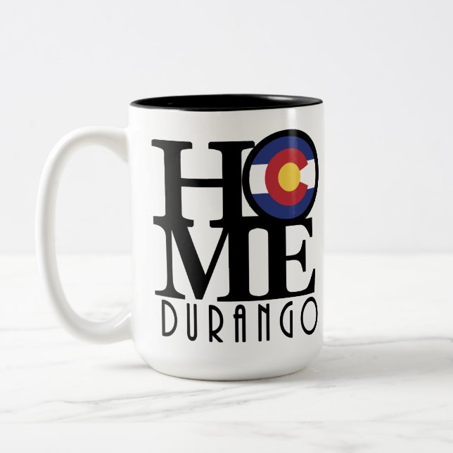 HOME Durango Colorado 15oz Two-Tone Coffee Mug (Left)