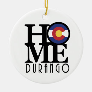 HOME Durango Colorado Ceramic Ornament