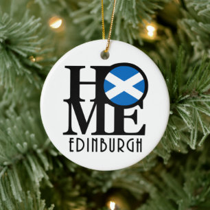 HOME Edinburgh Scotland Ceramic Ornament