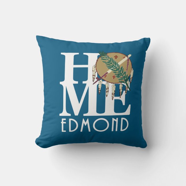 HOME Edmond Oklahoma Throw Pillow (Front)