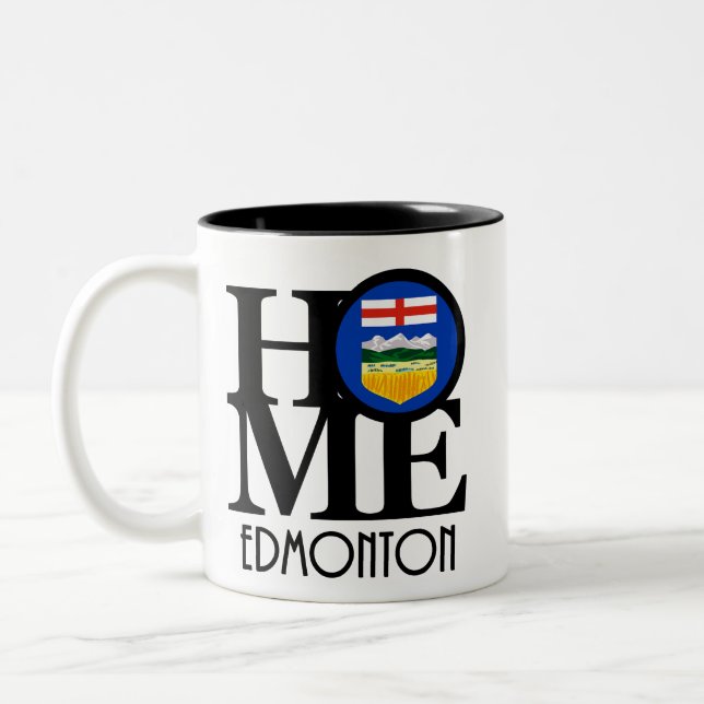 HOME Edmonton Alberta 11oz Two-Tone Coffee Mug (Left)